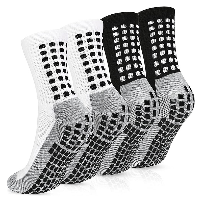 Calcetines de fútbol con fondo antideslizante en jacquard brillante