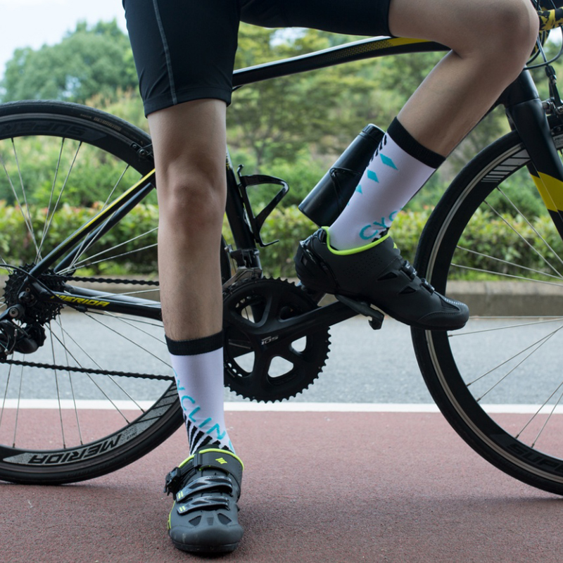 Calcetines de jacquard de nailon a presión para ciclismo al aire libre